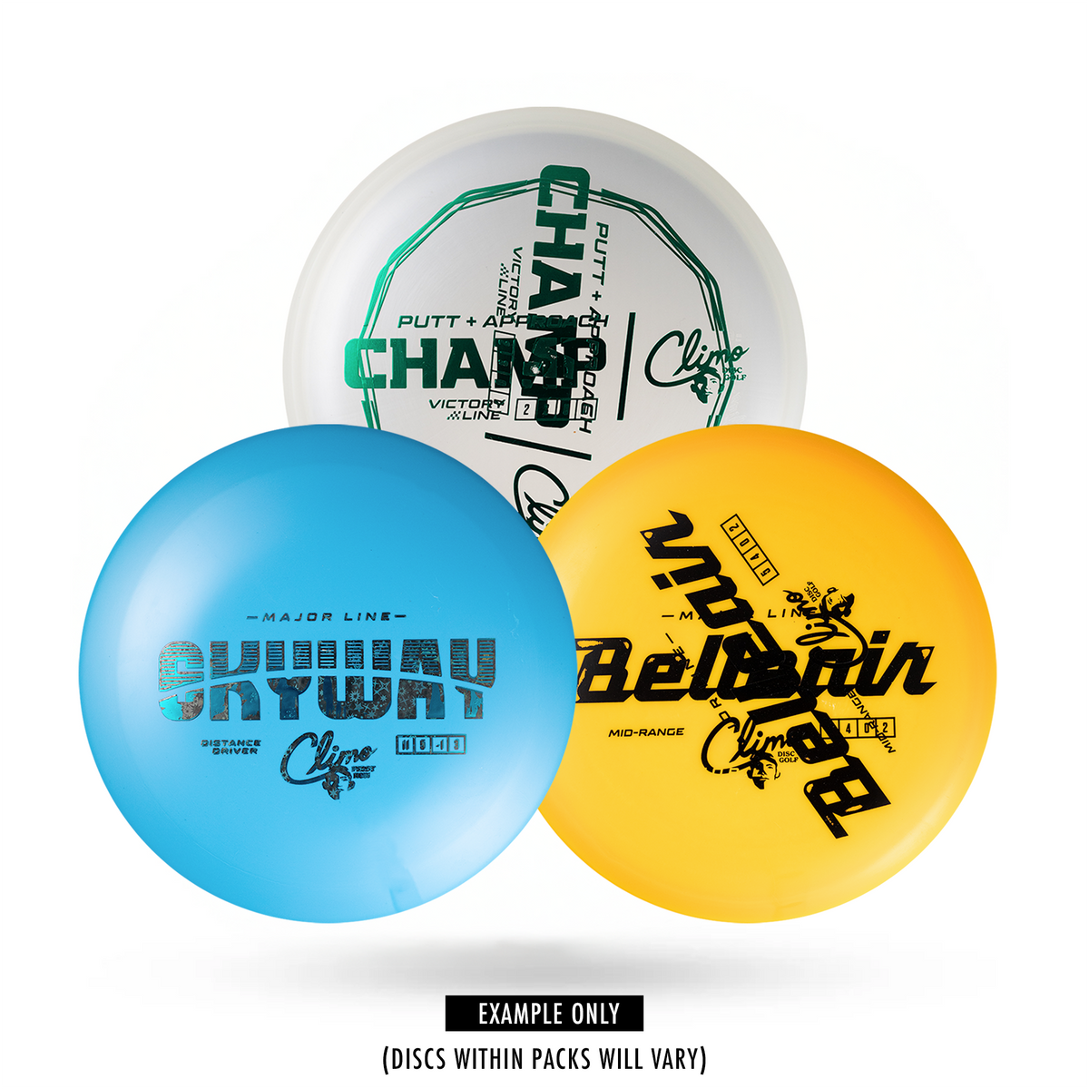 Climo Misprint 3-Pack (Victory & Major Line) – Climo Disc Golf